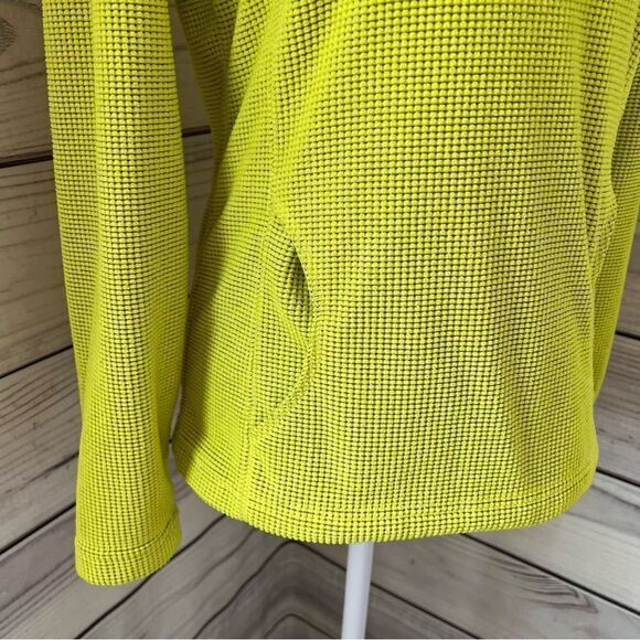 Tek Gear Bright Yellow-Green Quarter Zip Pullover - Picture 3 of 9